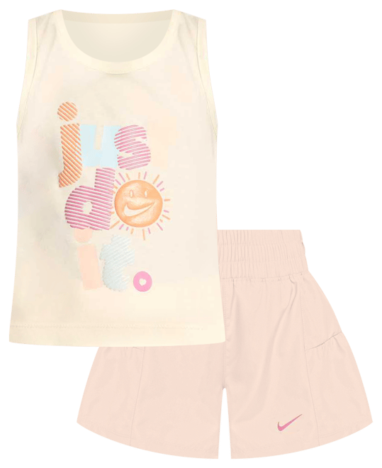Nike Dri-FIT Sunny Swoosh Little Kids' Tank and Shorts Set