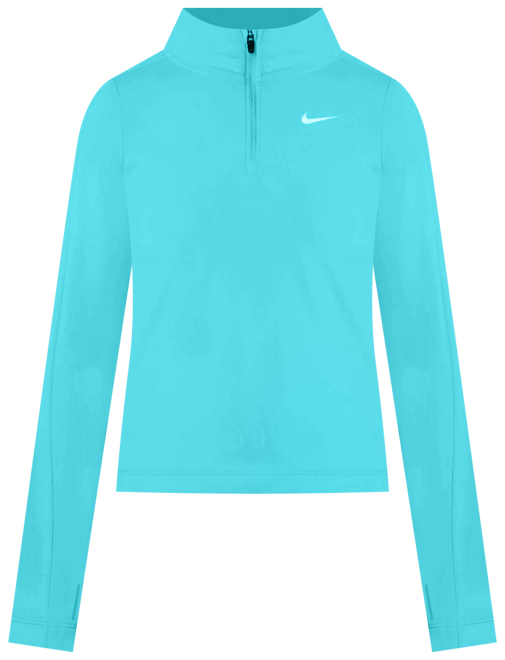 Nike Långärmad tröja Dri-FIT med kvartslång dragkedja för tjejer