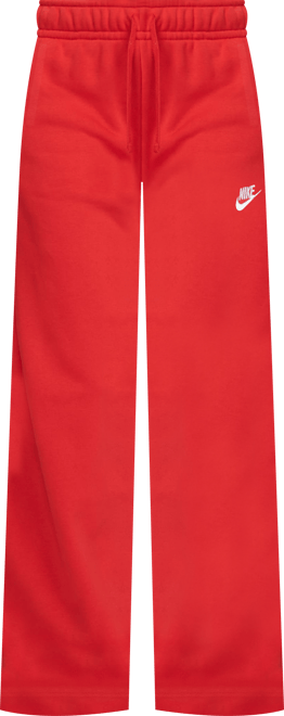 Nike Sportswear Club Fleece Pants de entrenamiento de piernas anchas de tiro medio para mujer
