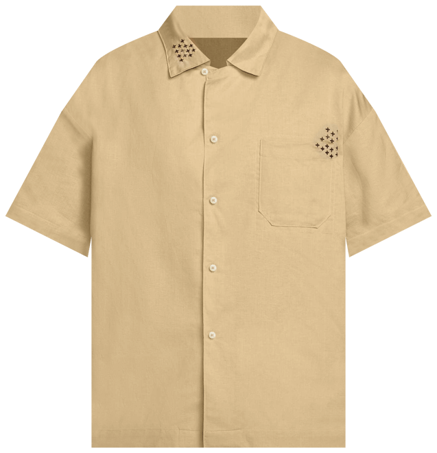 Nike Life Men's Linen Short-Sleeve Button Down