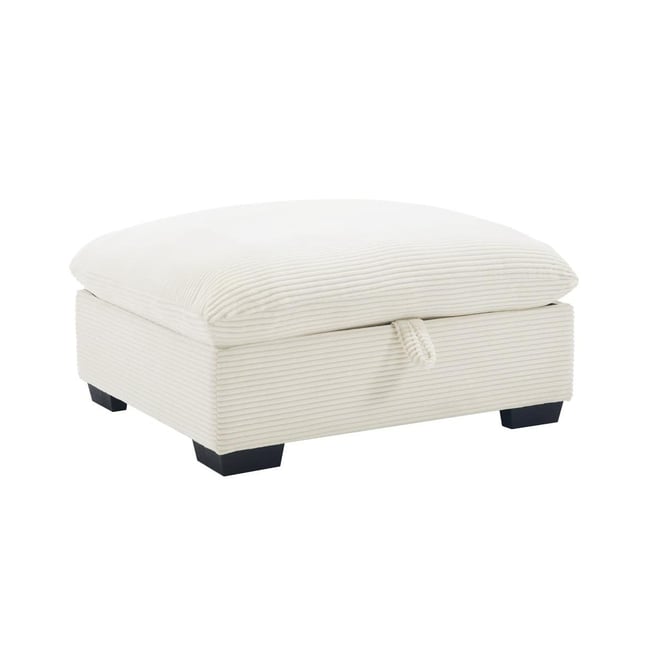 Corduroy Fabric Ottoman Footrest Comfortable, Durable, and Versatile for Living Room or Bedroom-