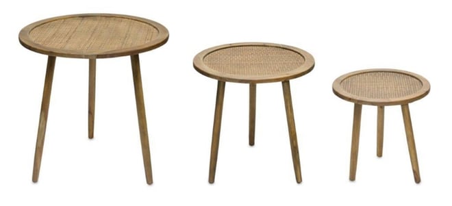 Set of Three Round Accent Tables – Contemporary and Durable Design