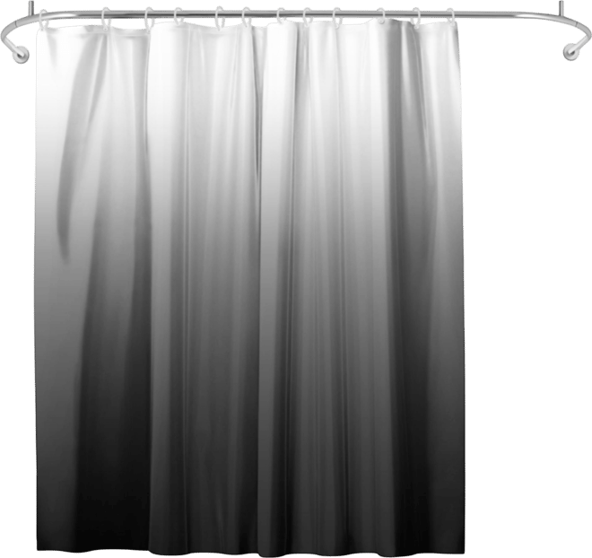 71x74 Ombre Grey Shower Curtain