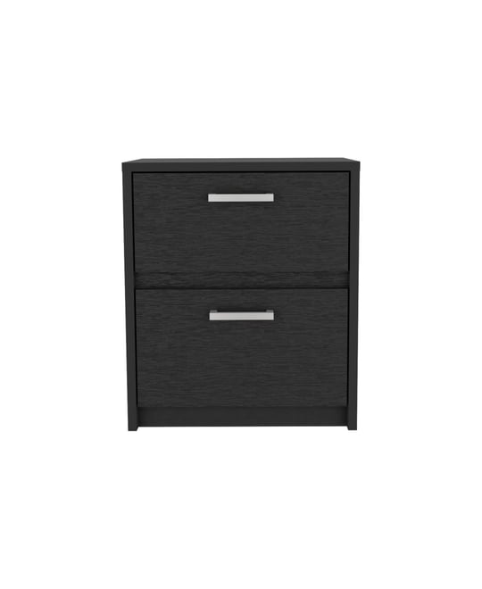 Modern 2-Drawer Nightstand for Bedroom Storage