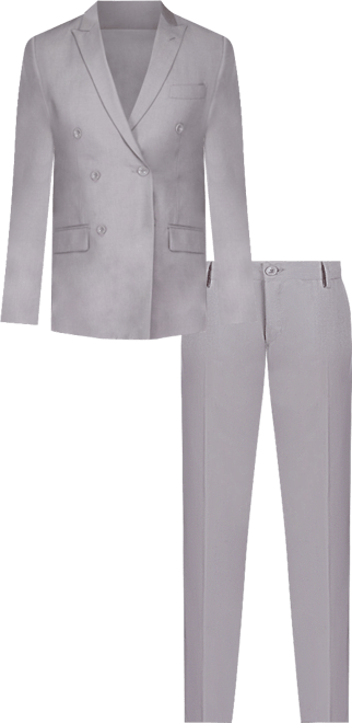 Men's Slim Fit 2-Piece Double Breasted Suit