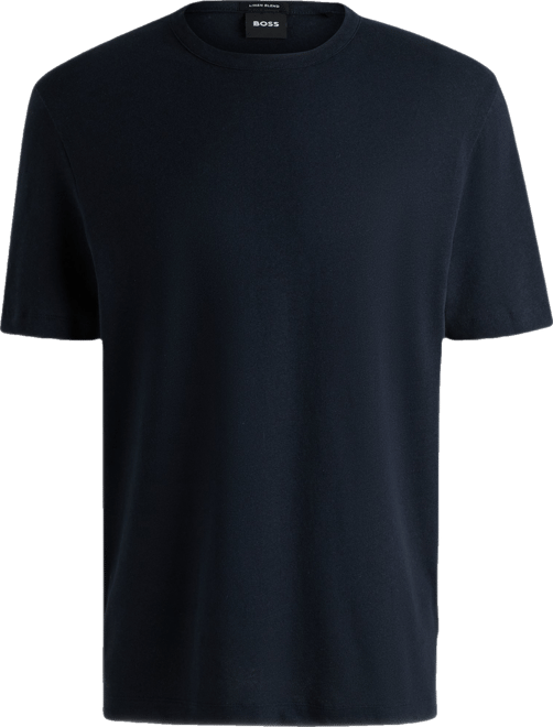Boss by  Men's Cotton Linen Regular-Fit T-Shirt