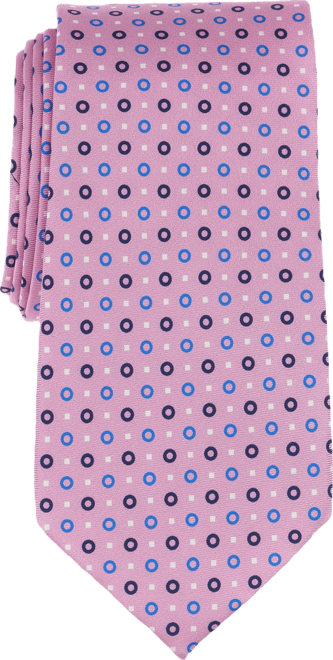 Men's Classic Circle & Square Print Silk Tie