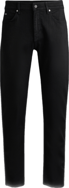 Boss by  Men's Black Super-Soft Regular-Fit Jeans