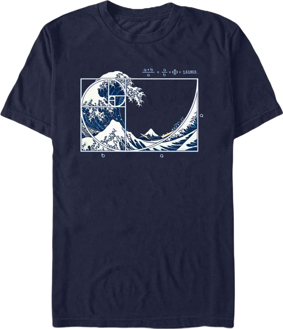 Men's The Great Fibonacci Wave Short Sleeve T-Shirt