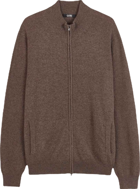 Men's Full Zip Stand Collar Cardigan