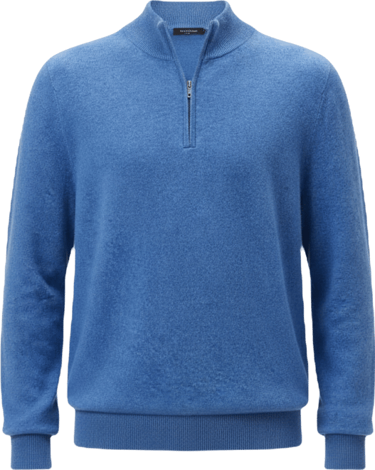 Men's Cashmere Half-Zip Sweater