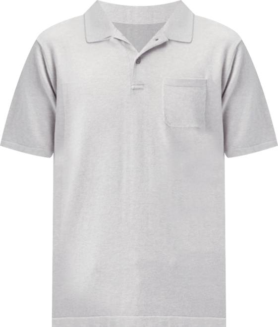 Men's Cotton Silk Cashmere Blend Polo T-Shirt