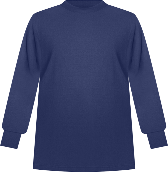 Men's Mock Turtleneck Long-Sleeve Cotton Tee