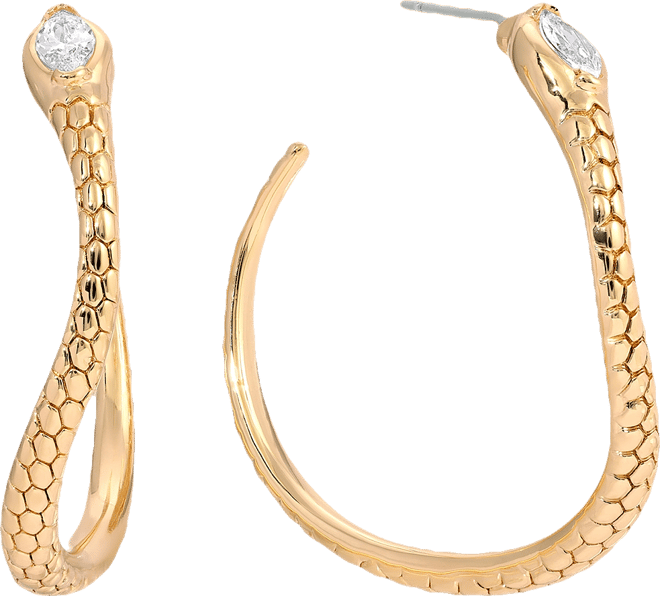 Serpentina Cubic Zirconia Hoop Earrings
