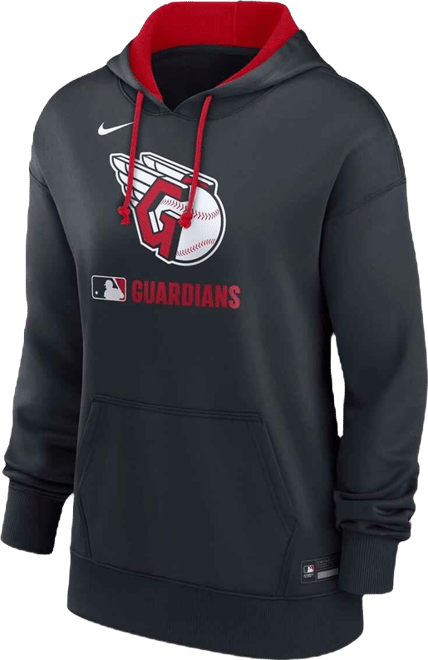 Women's Navy Cleveland Guardians Authentic Collection Performance Pullover Hoodie