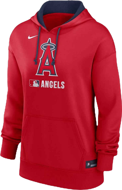 Women's Red Los Angeles Angels Authentic Collection Performance Pullover Hoodie