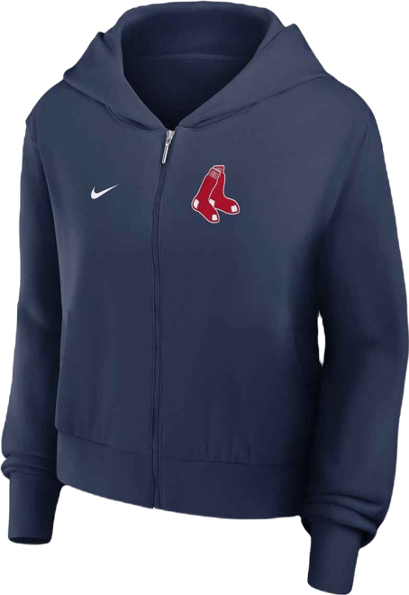 Women's Navy Boston Red Sox Lightweight Full-Zip Hooded Jacket