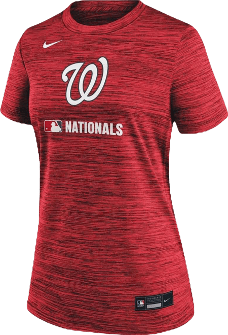 Women's Red Washington Nationals Authentic Collection Velocity Performance T-Shirt