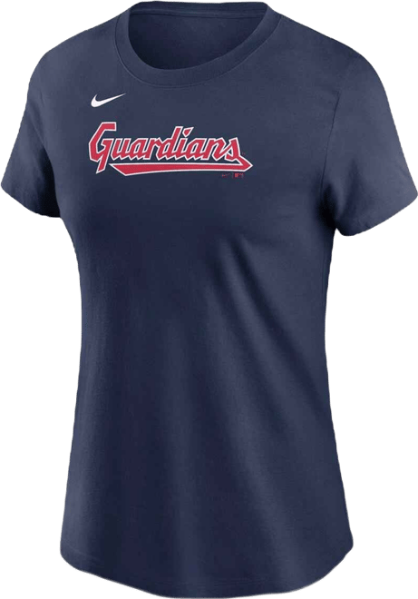 Women's Jose Ramirez Navy Cleveland Guardians Fuse Name Number T-Shirt