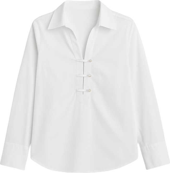 Women's Crisp Details Button-down Shirt in White
