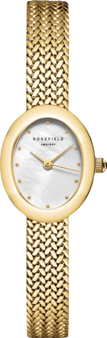 Mini Oval Women's Gold Tone Stainless Steel Bracelet Watch 22mm