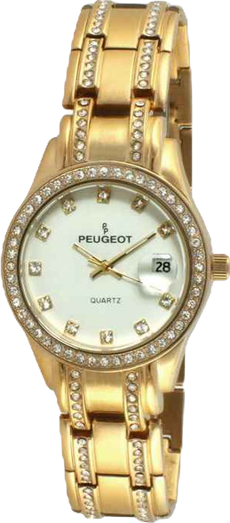 Womens Round Gold Luxury Status Swarovski Crystal Bracelet Watch