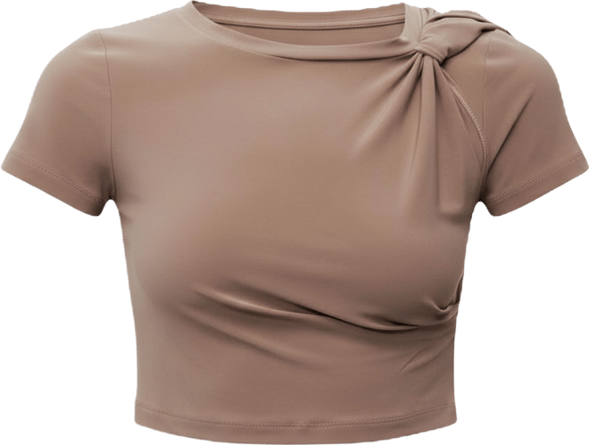 Women's Crop Top with Twisted Detail