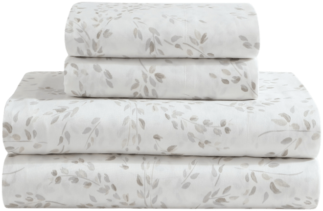Closeout!  Printed 300-Thread Count Cotton Sateen 4-Pc. Sheet Set, King