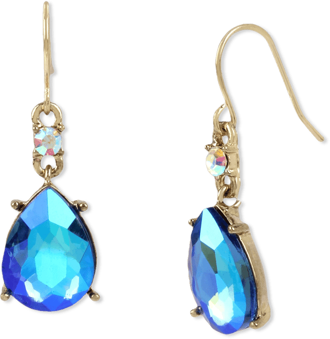 Faux Stone Gem Drop Earrings