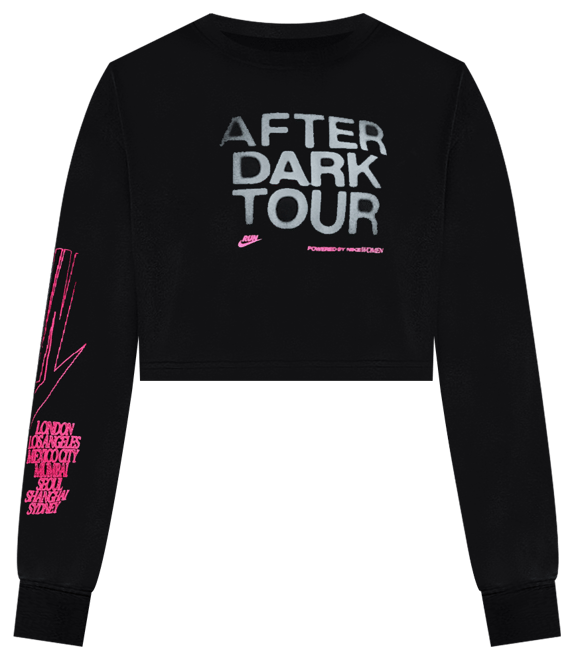 Nike After Dark Tour Playera de manga larga oversized cropped para mujer