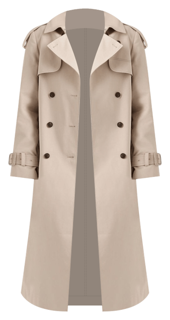 Cowper Trench Coat in Bone