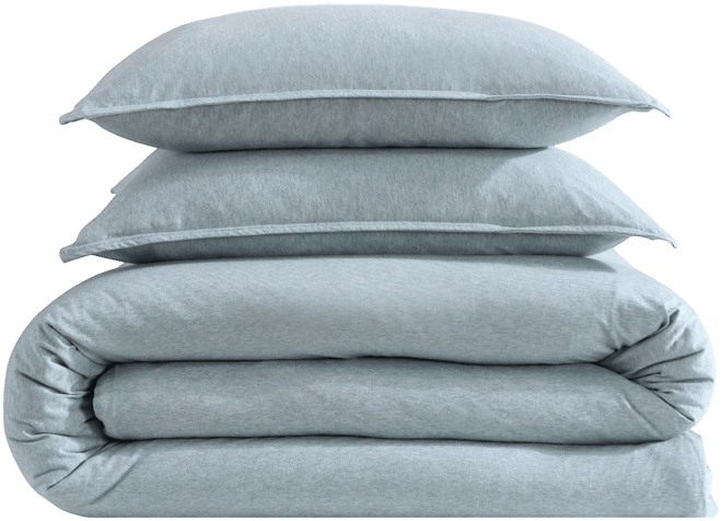 Modern Cotton Melange Tencel Jersey 3 Piece Duvet Cover Set, King