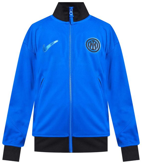 Inter Mediolan Academy Pro Przedmeczowa kurtka piłkarska dla dużych dzieci Nike Dri-FIT