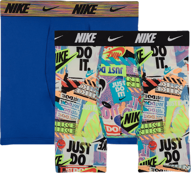 Nike Dri-FIT Big Kids' Printed Long Boxer Briefs (2-Pack)