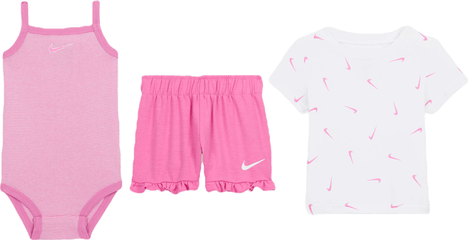 Nike Essentials Baby (0-9M) 2-Piece Ruffle Shorts Set