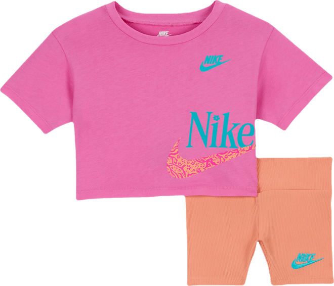 Nike Conjunto de playera y shorts Wild Flower Boxy para bebé (12 a 24 meses)