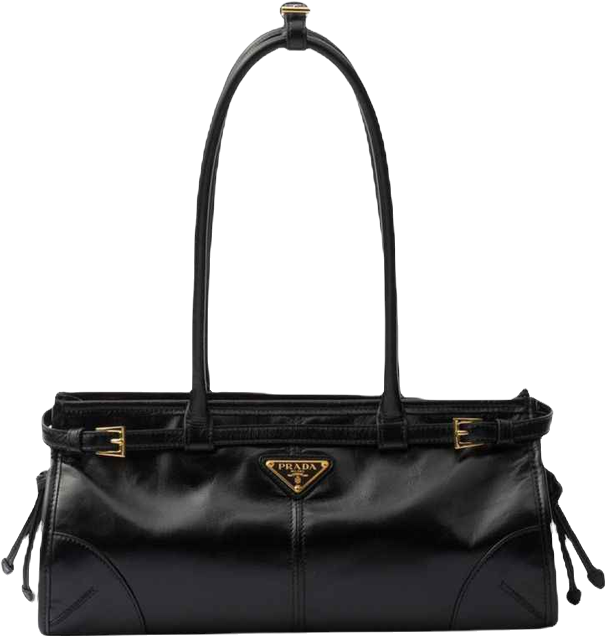 Prada Bonnie Medium Convertible Leather Shoulder Handbag  