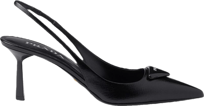 Prada Women's Saffiano Patent Leather Slingback Pumps