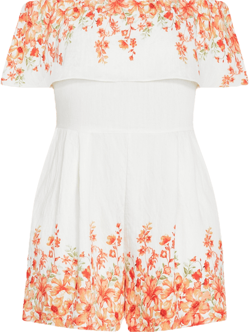 Plus Size Poppy Print Playsuit