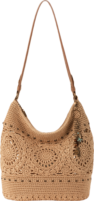 Sequoia Crochet Medium Hobo Bag