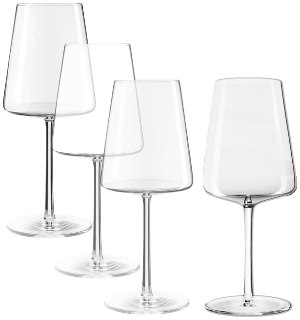Power Wine Glasses, Set of 4
