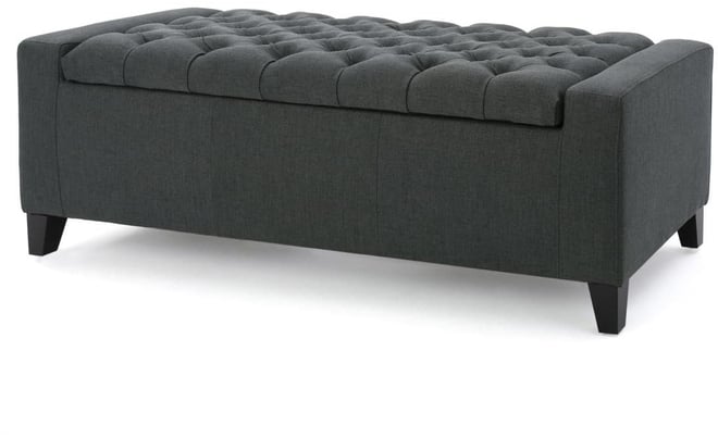 Tufted Upholstered Storage Ottoman Bench with Lift-Top and Versatile Seating for Bedroom or Living Room-