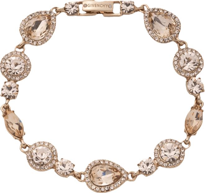 Mixed Crystal Halo Statement Flex Bracelet