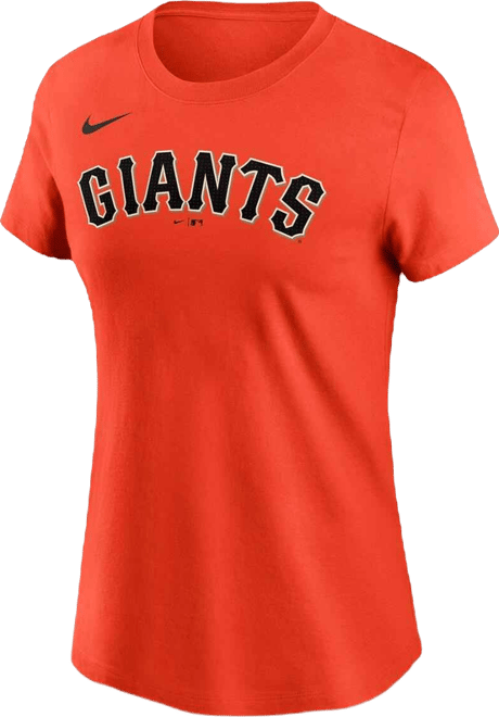 Women's Justin Verlander Orange San Francisco Giants Fuse Name Number T-Shirt
