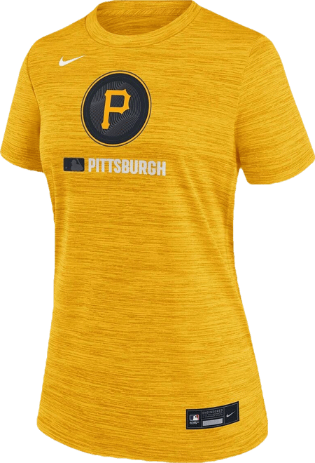 Women's Gold Pittsburgh Pirates Authentic Collection City Connect Velocity Performance T-Shirt