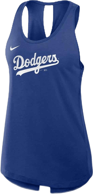 Women's Royal Los Angeles Dodgers Crisscross Performance Tank Top