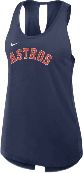 Women's Navy Houston Astros Crisscross Performance Tank Top