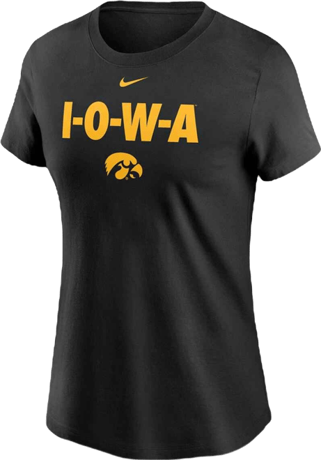 Women's Black Iowa Hawkeyes Local Ultimate Chant T-Shirt