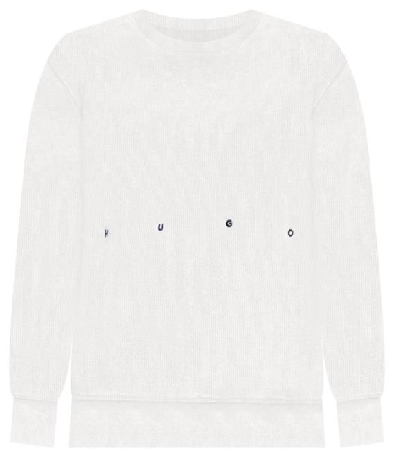 【特価！関税込】HUGO パームツリープリント スウェットシャツ Hugo Boss Men's Dutap Oversized-Fit Textured Palm Tree-Print
