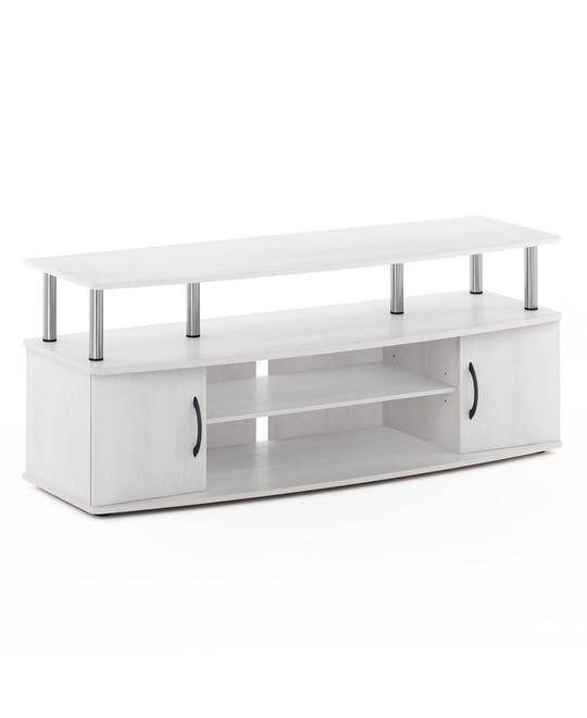 Modern Tv Stand Media Entertainment Center for Tv's up To 55" w/2-Door Storage Cabinet,White Oak